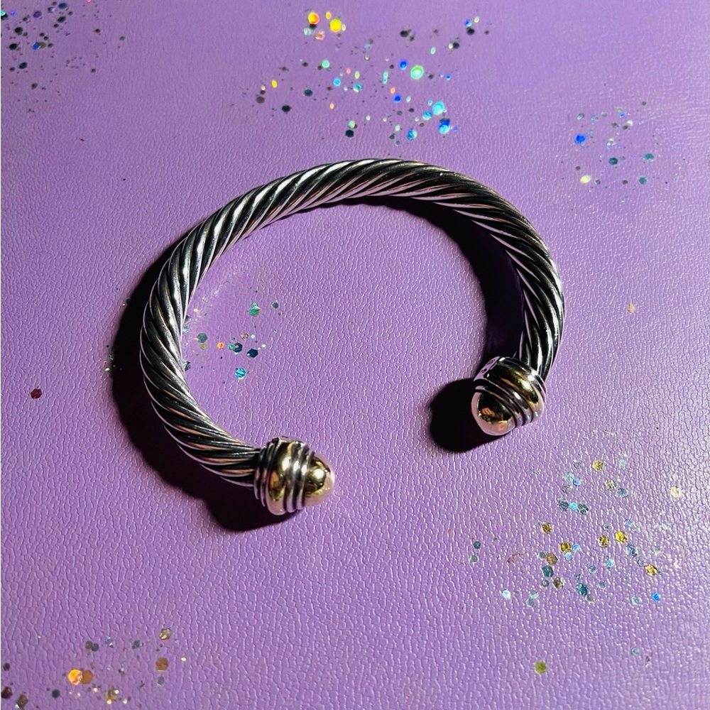 David Yurman Classic Gold & Silver  Cable bracelet is timeless 7mm - Picture 2 of 14